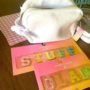 Stoney clover x Target white Terry cloth large pouch w patches choice